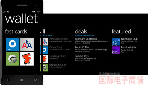 Windows Phone 8 Wallet恩智浦為微軟Windows Phone 8提供NFC功能